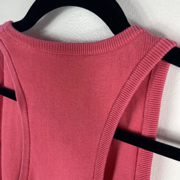 ALC Womens Sleeveless Tank Top  Women Size Large Coral Pink Cotton Round Neck - Picture 12 of 13